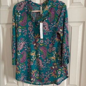 Crown & Ivy Multicolor Paisley Blouse